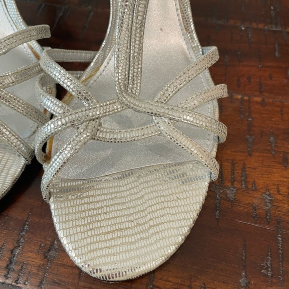 Antonio Melani‎ Strapy Sliver Heels Size 6.5 - Picture 5 of 13